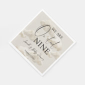 Cloud Nine Beige Gender Neutral Sky Baby shower Servet (Hoek)