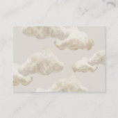 Cloud Nine Beige Sky Baby shower Boek Aanvraag Informatiekaartje (Achterkant)