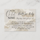 Cloud Nine Beige Sky Baby shower Boek Aanvraag Informatiekaartje (Voorkant)