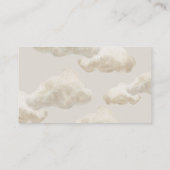 Cloud Nine Beige Sky Baby shower Luierkrabbel Informatiekaartje (Achterkant)
