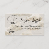 Cloud Nine Beige Sky Baby shower Luierkrabbel Informatiekaartje (Voorkant)