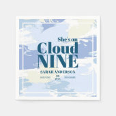 Cloud Nine Bewolkte Kunst Bruidsbruiloft Servet (Voorkant)