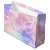 Cloud Nine Birthday Gift Bag – Grote Pastel Sky Wa Groot Cadeauzakje (Voorkant Gekanteld)