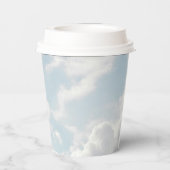 Cloud Nine Blau Bewolkte Lucht Moderne Bruidsdouch Papieren Bekers (Achterkant)