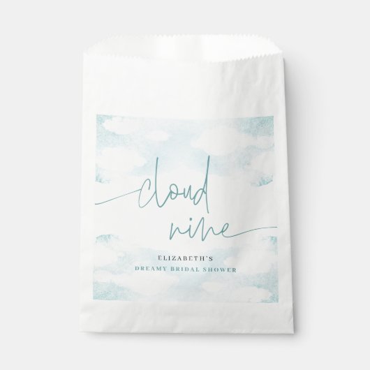 Cloud Nine Blauw en Wit Vrijgezellenfeest dromerig Bedankzakje (Voorkant)