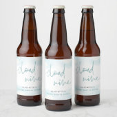 Cloud Nine Blauw en Wit Vrijgezellenfeest dromerig Bier Etiket (Flessen)