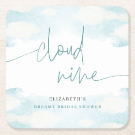 Cloud Nine Blauw en Wit Vrijgezellenfeest dromerig Kartonnen Onderzetters