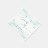 Cloud Nine Blauw en Wit Vrijgezellenfeest dromerig Servet (Hoek)