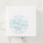 Cloud Nine Blauw en Witte Bruidsdouche bedankt Bedankjes Labels (In situ)