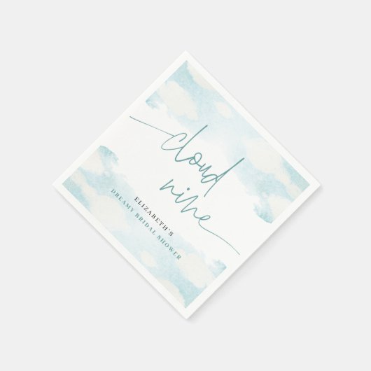 Cloud Nine Blauw en Witte Bruidsdouche dromerig Servet (Hoek)