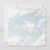 Cloud Nine Blauwe Bewolkte Lucht Elegante Bruidsme Bedankkaart (Achterkant)