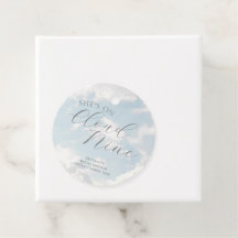 Cloud Nine Blauwe Bewolkte Lucht Huidige Bruidsdou