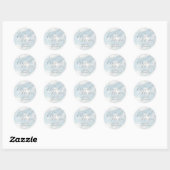 Cloud Nine Blue Cloudy Sky Modern Vrijgezellenfees Ronde Sticker (Vel)