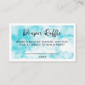 Cloud Nine Blue Modern Waterverf Baby shower Informatiekaartje (Voorkant)