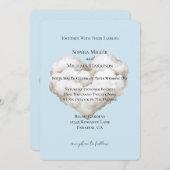 Cloud Nine Blue Skies Bruiloft Kaart (Voorkant / Achterkant)