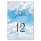Cloud Nine Blue Trouwtafel nummer Kaart (Voorkant)