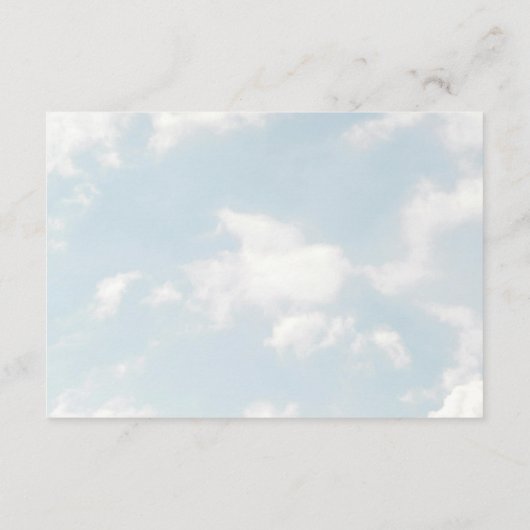 Cloud Nine Books for Baby Sky Baby Shower Informatiekaartje (Achterkant)