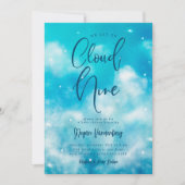 Cloud Nine Boy Baby shower Invitation Kaart (Voorkant)