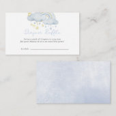 Cloud Nine Boy Baby shower Luierkrabbel Informatiekaartje (Voorkant / Achterkant)