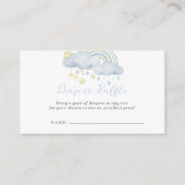 Cloud Nine Boy Baby shower Luierkrabbel Informatiekaartje (Voorkant)