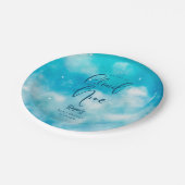 Cloud Nine Boy Baby shower Papieren Bordje (Gekanteld)