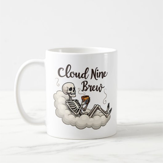 Cloud Nine Brew Skeleton Coffee Mok (Links)