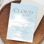 Cloud Nine Bridal Shower Uitnodiging<br><div class="desc">Maak indruk op uw gasten met deze cloud negen thema bruids douche uitnodiging. Gebruik de aangepaste velden om de naam van de eregast en de datum van het evenement toe te voegen aan een creëer van een soort uitnodiging.</div>