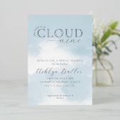 Cloud Nine Bridal Shower Uitnodiging (Staand Voorkant)