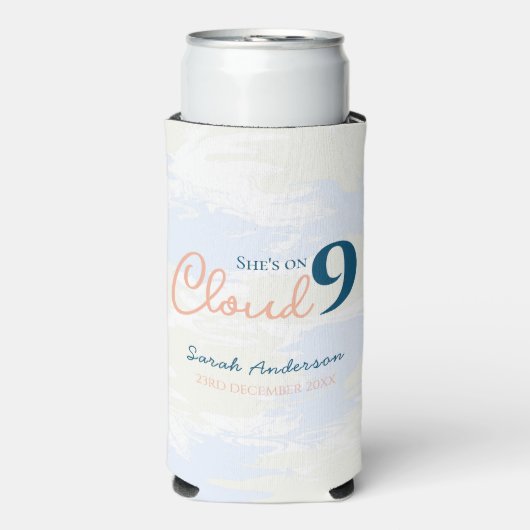 Cloud Nine Bruidsdouche Modern Seltzer Blikjeskoeler (Seltzer Voorkant)