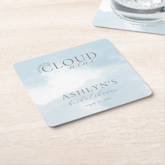 Cloud Nine Bruidsfeest Papieren Onderzetter (Schuin)