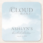 Cloud Nine Bruidsfeest Papieren Onderzetter (Voorkant)