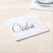 Cloud Nine Bruiloft Minimaal  Kartonnen Onderzetters (Schuin)