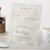 Cloud Nine Clouds Baby Shower Welcome Reclamebord Met Voetstuk (Insitu)