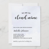 Cloud Nine Clouds Sky Minimalistisch Baby shower Kaart (Voorkant)