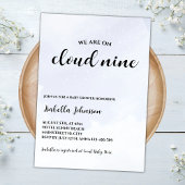 Cloud Nine Clouds Sky Minimalistisch Baby shower Kaart