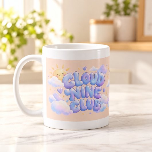 Cloud Nine Club Puffy Typography Mok