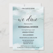 Cloud Nine Dream bruiloft repetitie diner Kaart (Voorkant)