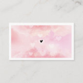 Cloud Nine Dromerige Roze Waterverf Baby shower Informatiekaartje (Achterkant)