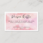 Cloud Nine Dromerige Roze Waterverf Baby shower Informatiekaartje (Voorkant)