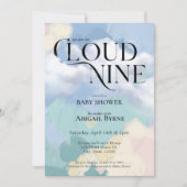 Cloud Nine Elegant Pastel Baby shower Kaart (Voorkant)