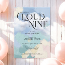 Cloud Nine Elegant Pastel Baby shower