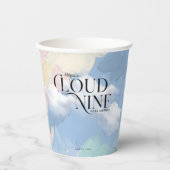 Cloud Nine Elegant Pastel Baby shower Papieren Bekers (Voorkant)