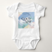 Cloud Nine Elegant Pastel Baby shower Romper (Voorkant)