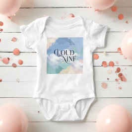 Cloud Nine Elegant Pastel Baby shower Romper