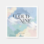 Cloud Nine Elegant Pastel Baby shower Servet (Voorkant)