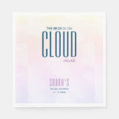Cloud Nine Elegant Pastel Vrijgezellenfeest Servet (Voorkant)
