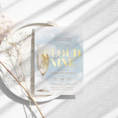 Cloud Nine Elegant Vrijgezellenfeest Folie Uitnodiging