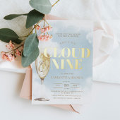 Cloud Nine Elegant Vrijgezellenfeest Folie Uitnodiging