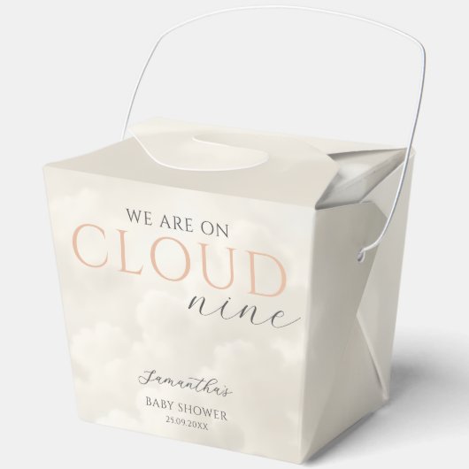Cloud Nine Elegante Baby Shower Bedankdoosjes (Voorkant)