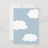 Cloud Nine Genderneutraal Baby shower Bedankkaart (Achterkant)